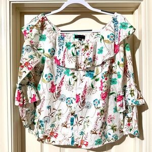 Sanctuary over the shoulder eyelet top size Large